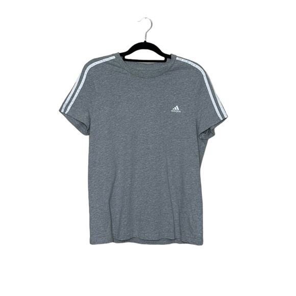 Adidas gray 3 stripes short sleeves tee size Xl - Picture 9 of 13